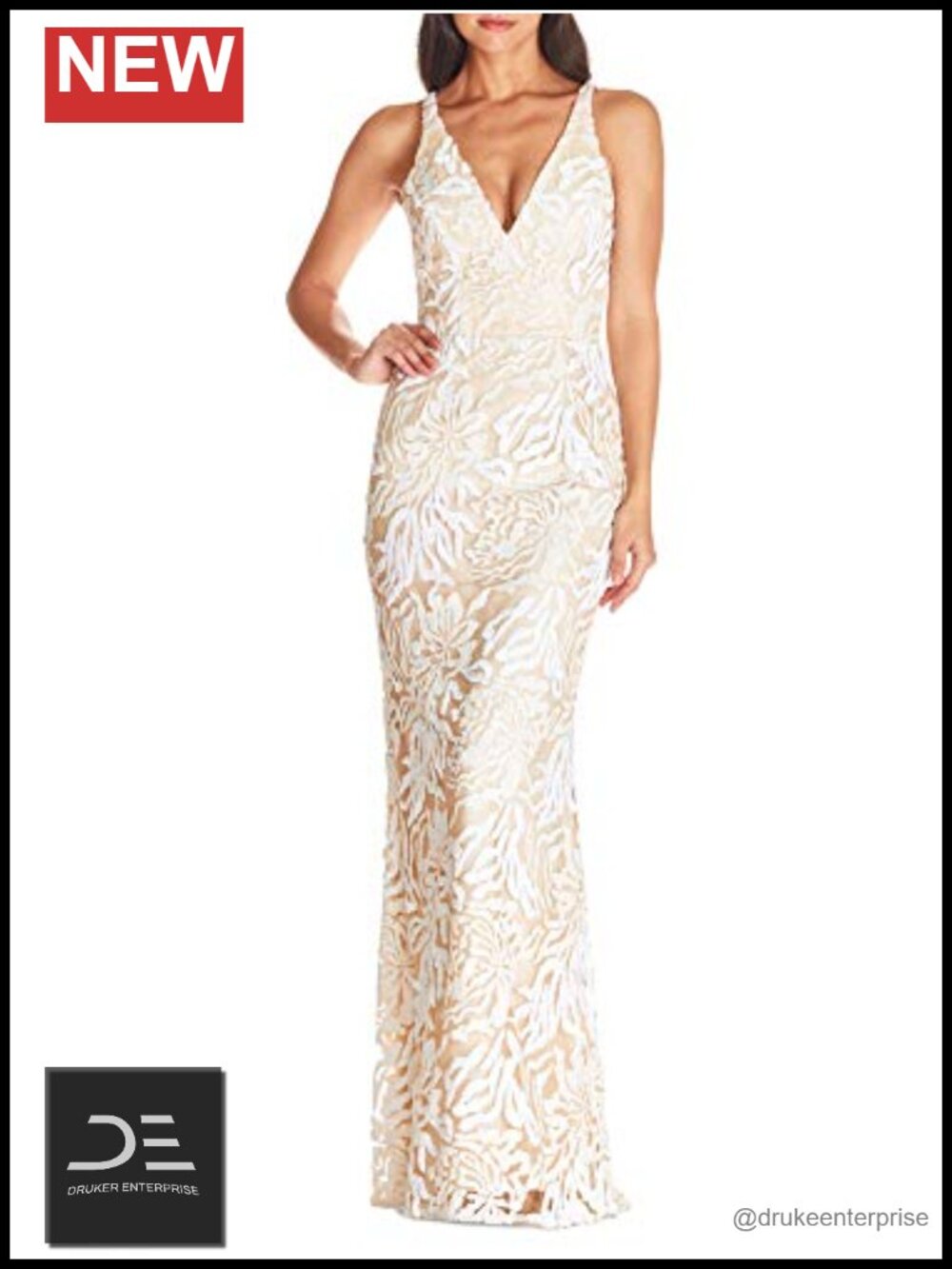 Womens Mermaid Maxi Dress V-Neck Sleeveless Backless Formal Wedding